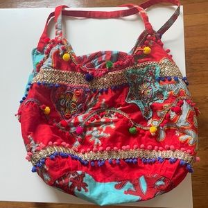 Bought in Italian boutique. used twice. Zip closure, cotton Lining is polyester.